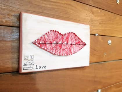 סדנת חוטים ועץ – STRING ART – סדנה זוגית פרטית