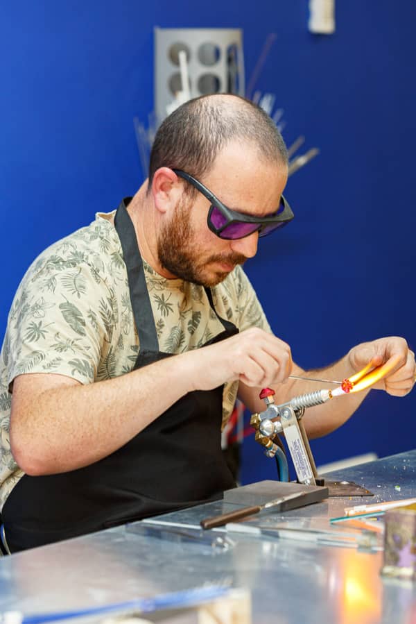 סדנת פיסול פרטית בזכוכית חמה