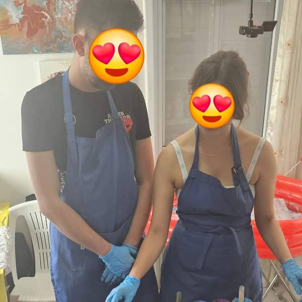 סדנת 'לחיים לאמנות'- ציור בטכניקת פורינג על כוסות יין