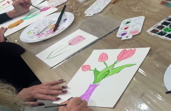 סדנת ציור פרטית בצבעי מים