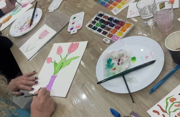 סדנת ציור פרטית בצבעי מים