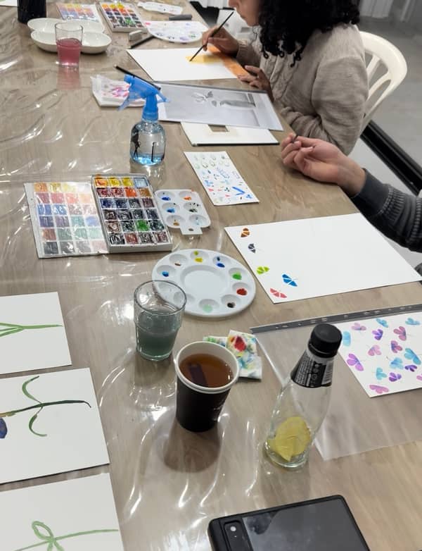 סדנת ציור פרטית בצבעי מים