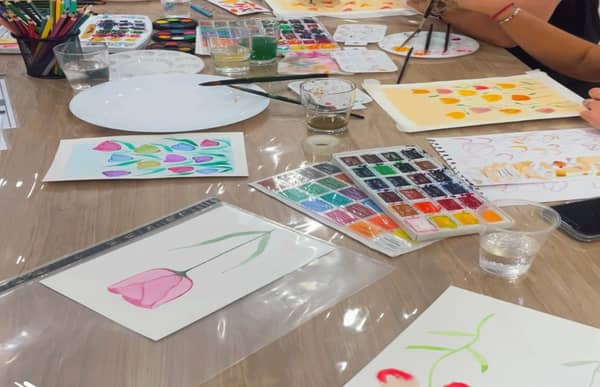 סדנת ציור פרטית בצבעי מים