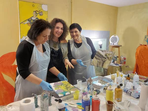 סדנת ציור בטכניקת פורינג