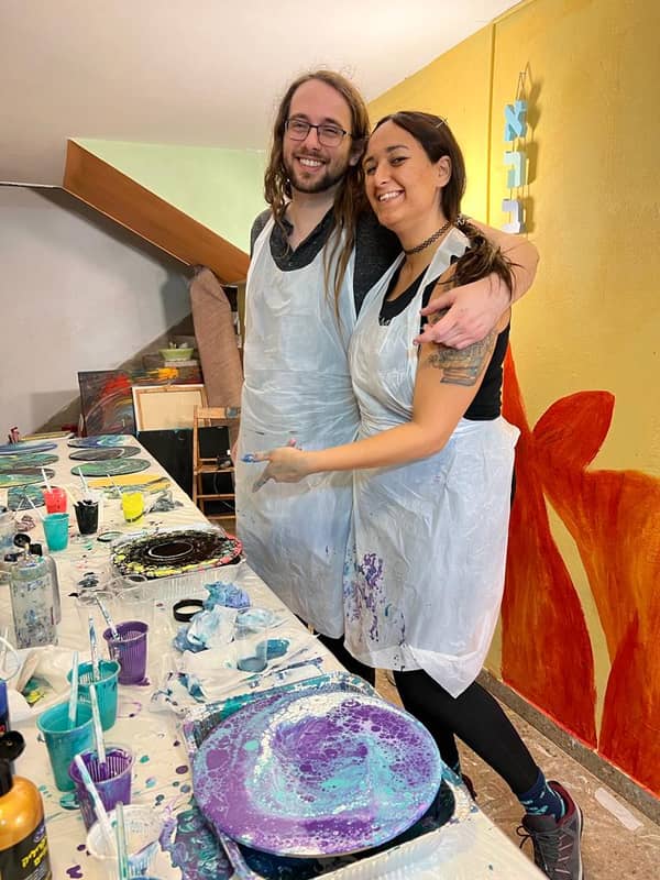 סדנת ציור בטכניקת פורינג