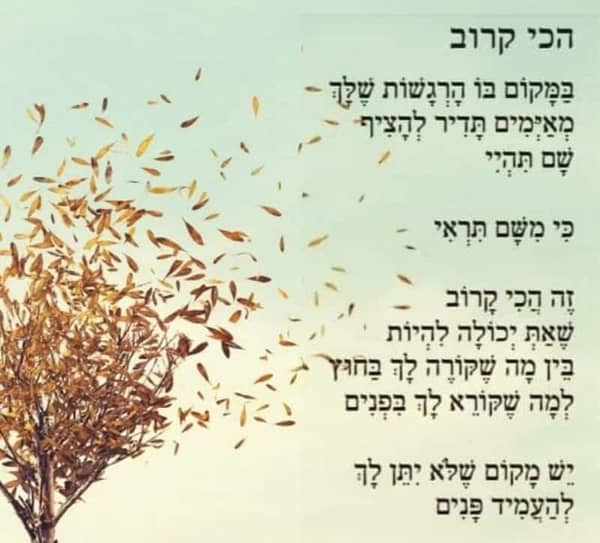 חיבור פנימי מיטיב עם המשוררת יעל קלו מור