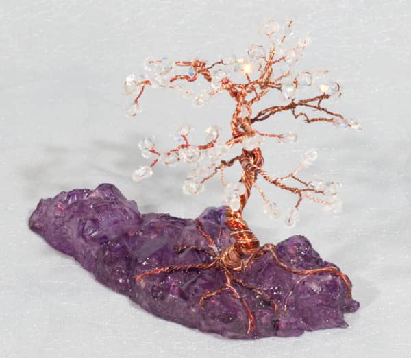 יצירת עץ מיניאטורי מאבני חן 🌟