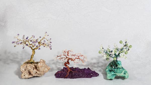 יצירת עץ מיניאטורי מאבני חן 🌟